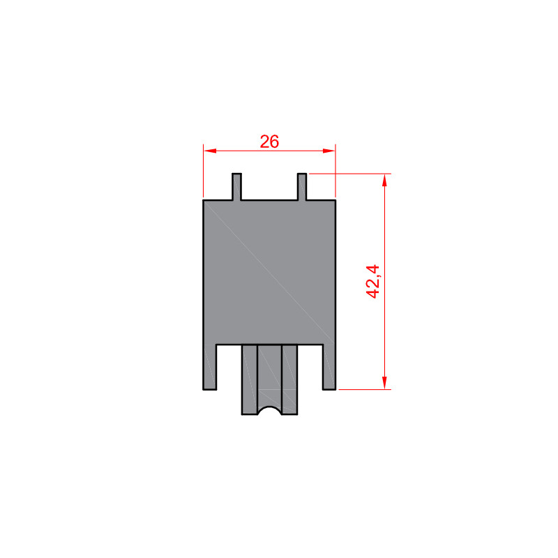 RUEDA S GV 909 ZAMAK ROD. BOLAS REGULABLE HE - detalle 2