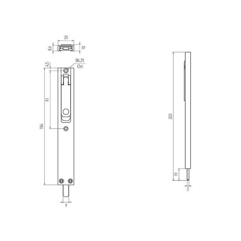 PASADOR 2 HOJA MIXTO 7700 40.20 BLANCO MR - detalle 2