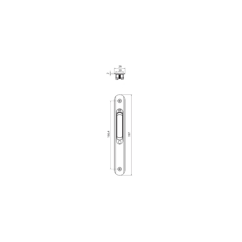 CIERRE 4309C PERIMETRAL SIMPLE BLANCO CON LLAVE DIFERENTE RM - detalle 2