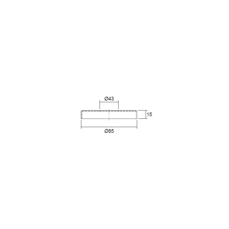 EMBELLECEDOR X4072 43 LISO INOX BRILLO AISI 316 TUBO 43MM IN - detalle 2