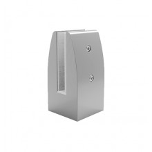 PINZA BARANDILLA RECTANGULAR MC 209 C ANODIZADO PLATA ALTURA 110MM VIDRIO 10 12MM MP