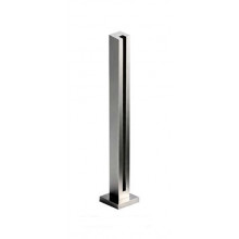 POSTE CUADRADO INICIO FINAL H 801 PSS INOX BRILLO   embellecedor AISI 316 VIDRIO 8 12MM FO