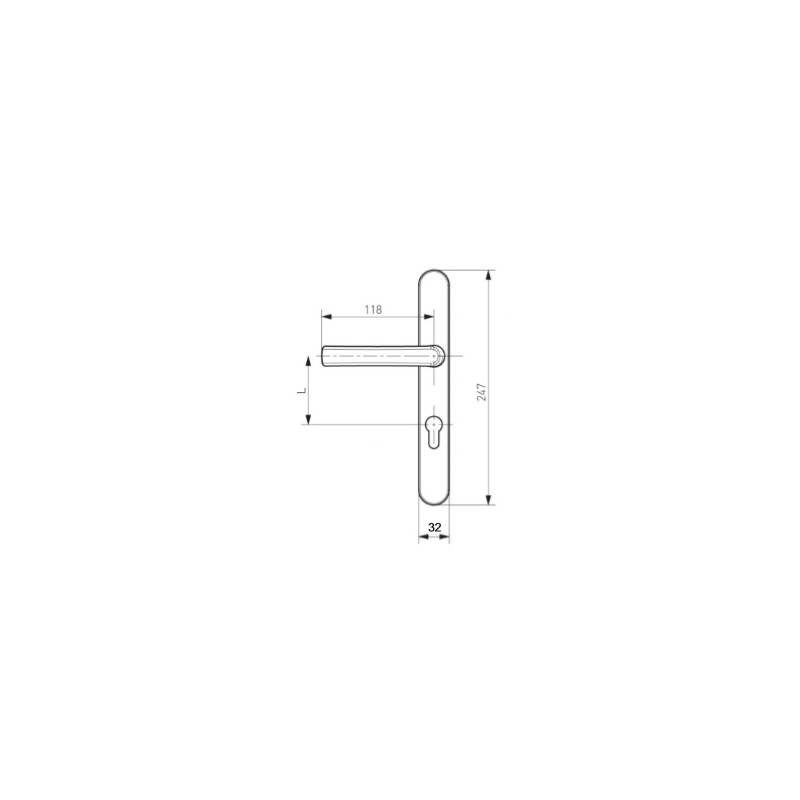 MANILLA PLACA CIEGA RECUPERABLE CON ESCUDO 32 92 VICTORY 181.9016.32.92 HZBO BLANCA MD - detalle 2