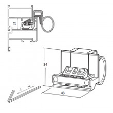 SWINGING LOCK 11216 BLACK EC