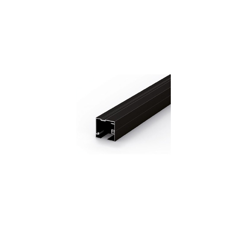 GUIA PARED 2373 UNIKGLASS 100KG ANODIZADO NEGRA 3 METROS KL