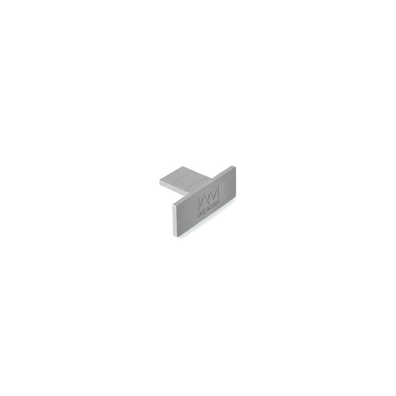TAPON RECTANGULAR E1100140 ANODIZADO PLATA IN