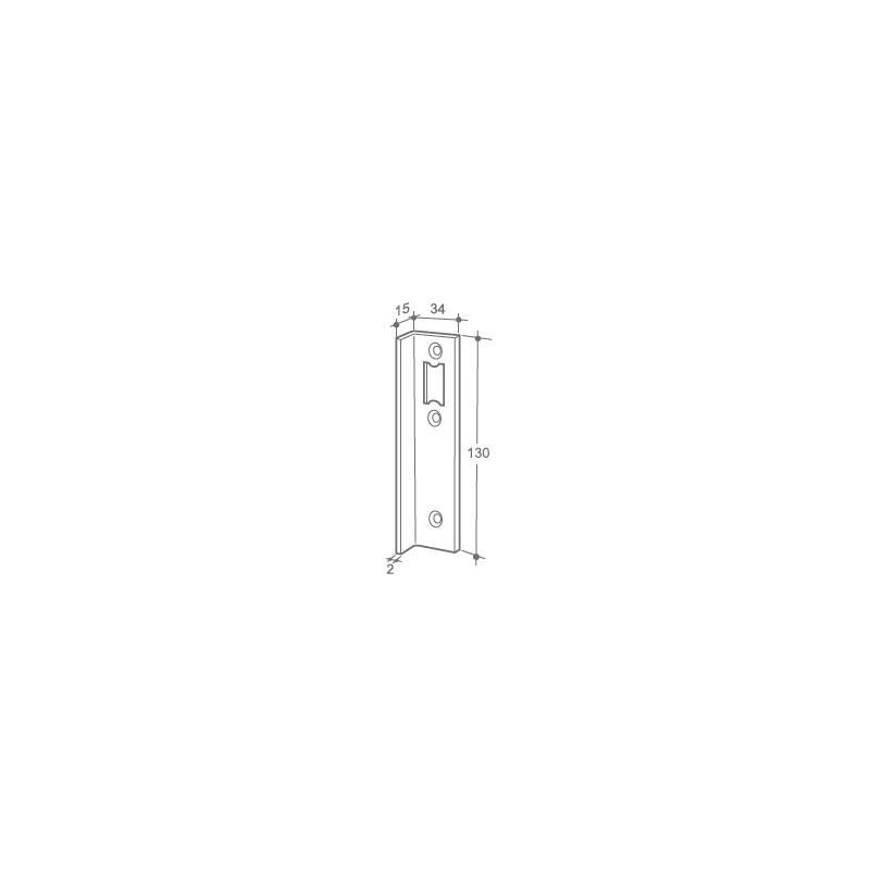 CERRADERO IB3008D SOLO PICAPORTE C TOPE DERECHA 2 4 INOX BRILLO TR - detalle 2