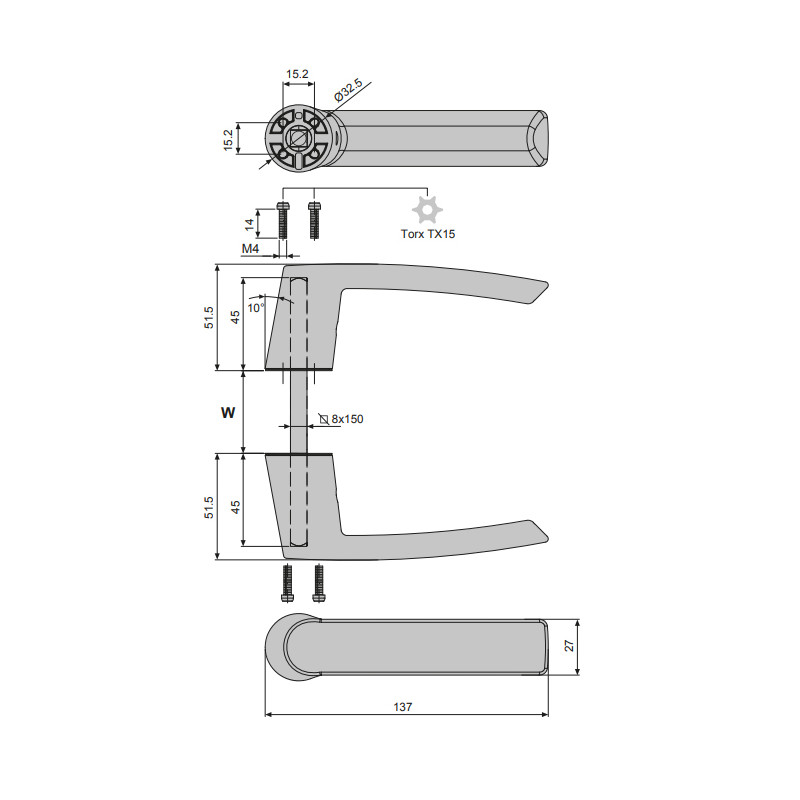 MANILLA RECUPERABLE TETI 2046 MV INOX FP - detalle 2