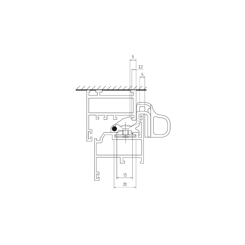 CIERRE GOLPETE CE 4606 NEGRO MR - detalle 2