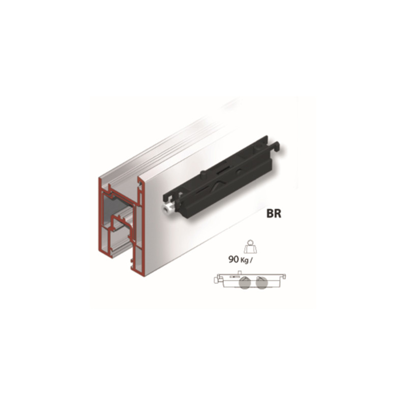RUEDA SEPIA DS 4948 TANDEM REGULABLE 90 KGS D22