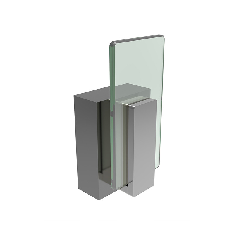PINZA BARANDILLA FRONTAL MC 211 ANODIZADO PLATA ALTURA 200MM VIDRIO 12 20MM MP