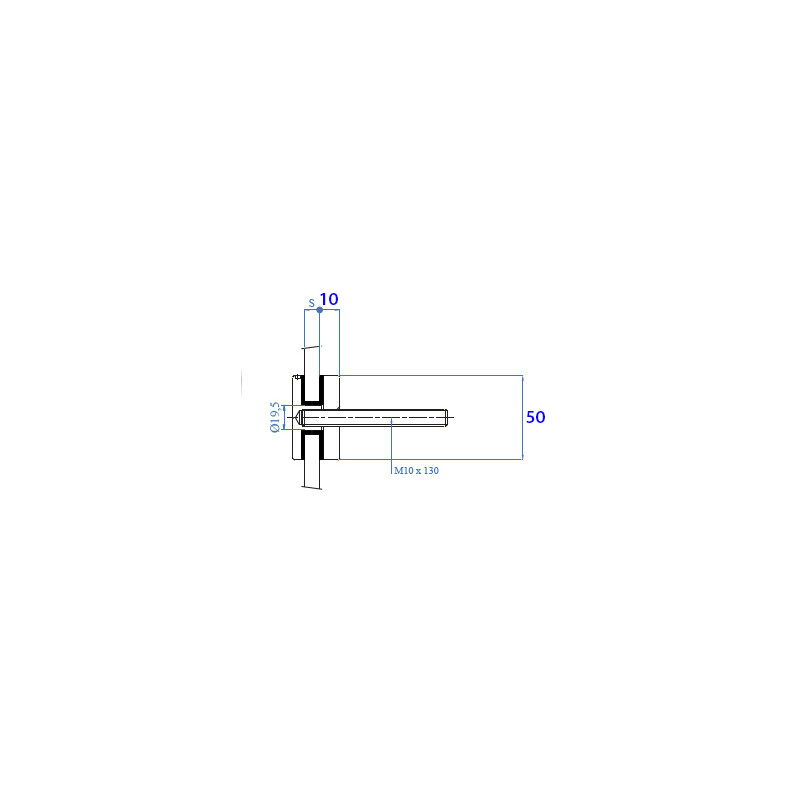 BOTON D50x10MM 38.1020 010 E40940 INOX SATINADO AISI 316 VIDRIO 8 16 76MM IN - detalle 2