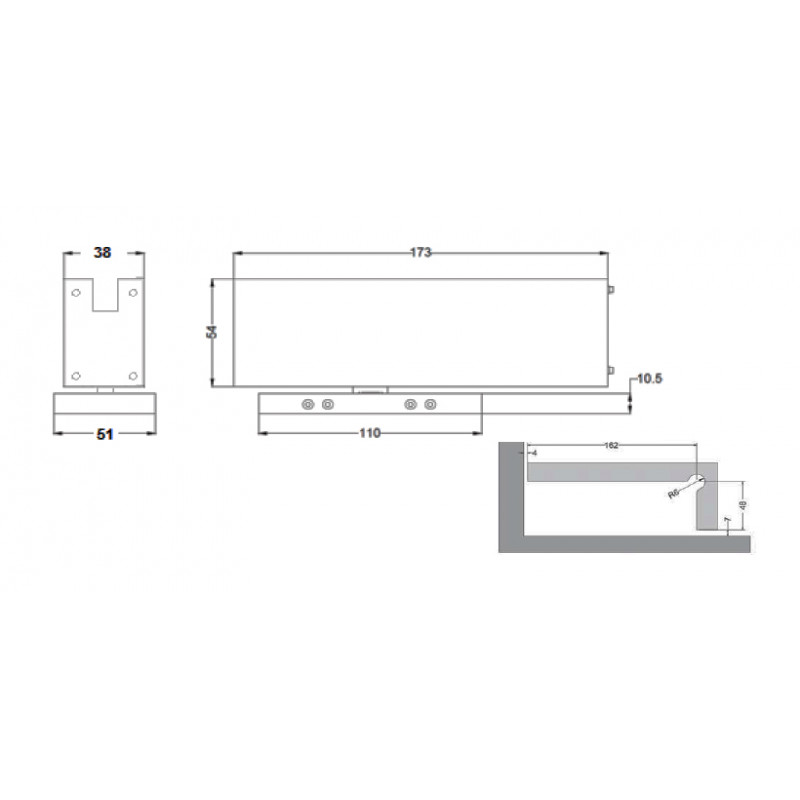 CIERRAPUERTAS LG3000 ELEGANCE INOX BRILLO GD - detalle 2