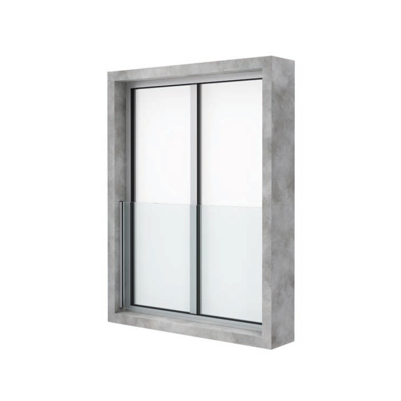 BALCON FRANCES A MURO ANODIZADO PLATA VIDRIO 6 6 1100MM EX