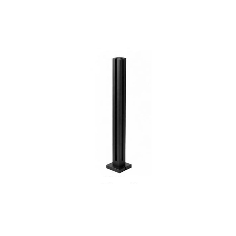 POSTE CUADRADO ESQUINA H803 NEGRO VIDRIO 8 12MM FO