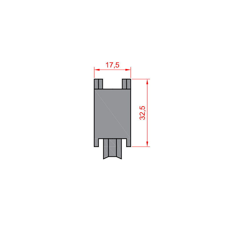 RUEDA S 700 ZAMAK ROD. AGUJA REGULABLE HE