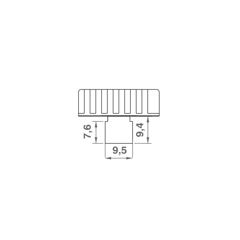 SOPORTE M 44 INY NEGRO DERECHA LAMA OVALINA TB - detalle 2