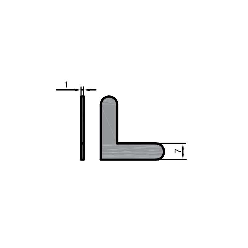 ESCUADRA ALINEACION 7X1 INOX EXTRUAL 80   E 75 HOJA AC - detalle 2