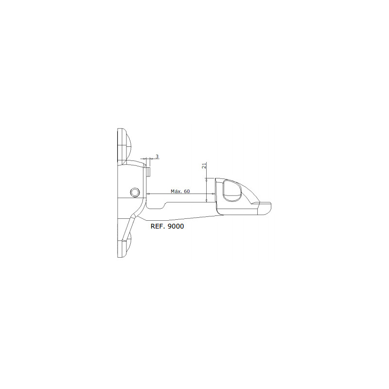 GRILLO 9000P NEGRO 1 HOJA C MUELLE PL 2x30 uds PL - detalle 2