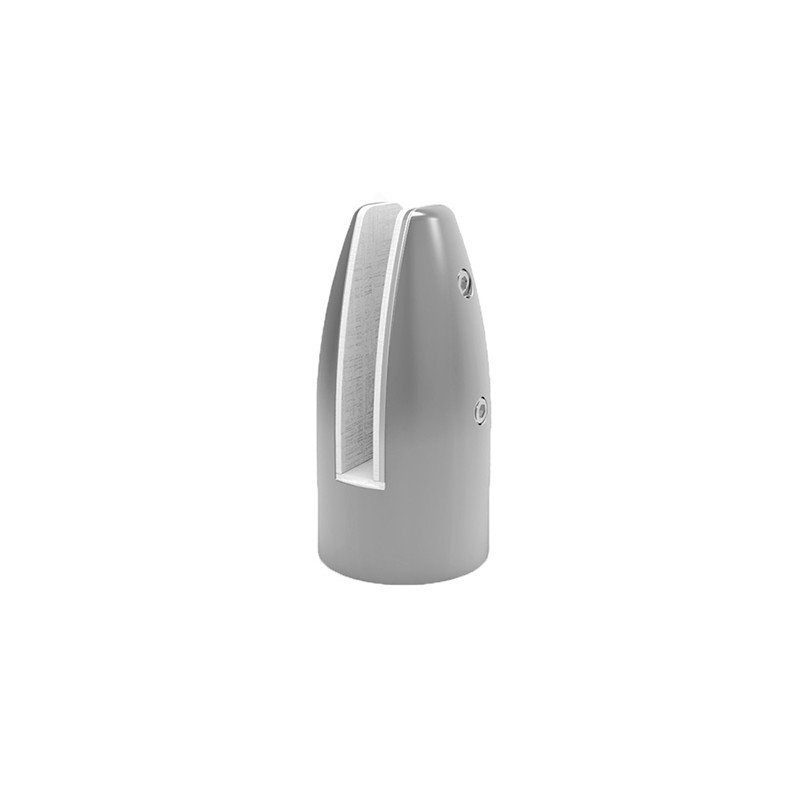 PINZA BARANDILLA REDONDA MC 209 ANODIZADO PLATA ALTURA 110MM VIDRIO 10 12MM MP