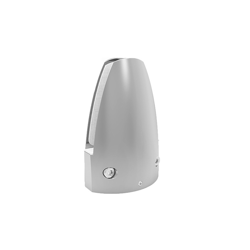 PINZA BARANDILLA REDONDA MC 210 ANODIZADO PLATA 1 jgo cuñas tornillos ALTURA 150MM VIDRIO 16 20MM MP