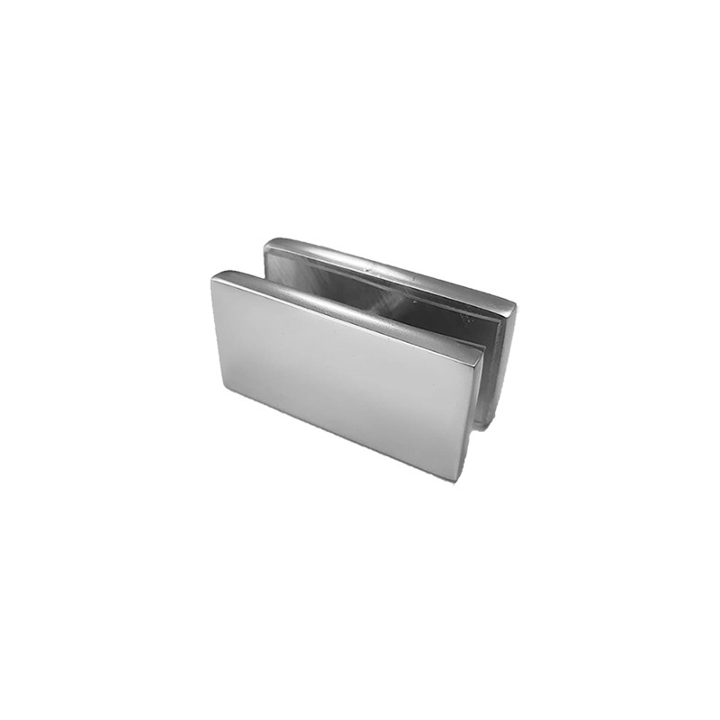 ESTABILIZADOR VIDRIO ANGULO 180 MC 200 H tornillo ANODIZADO PLATA VIDRIO 10 16MM MP