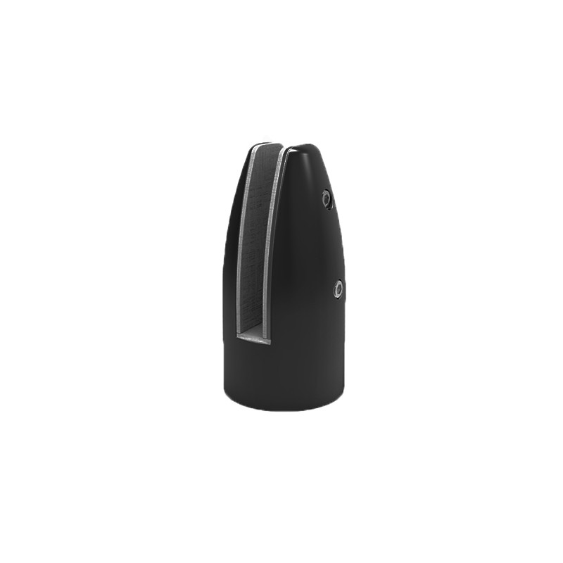 PINZA BARANDILLA REDONDA MC 209 NEGRA ALTURA 110MM VIDRIO 10 12MM MP
