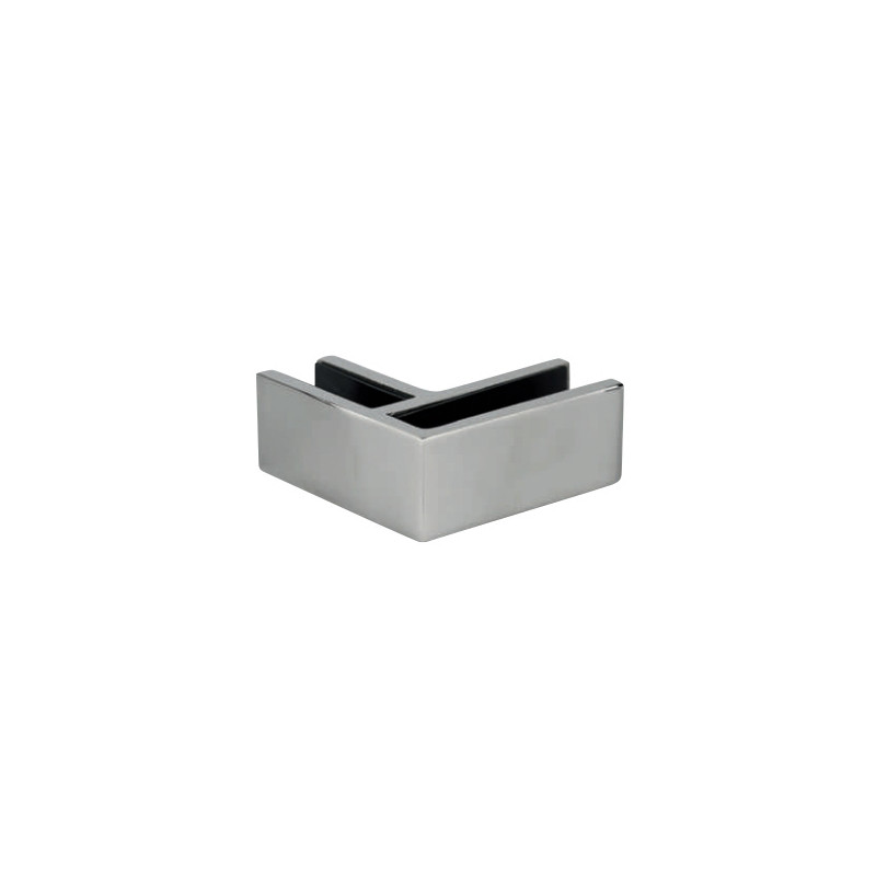 ESTABILIZADOR VIDRIO ANGULO 90 SH 8081 10 12 SSS ISE0091AM INOX SATINADO AISI 316 VIDRIO 10 12MM FO