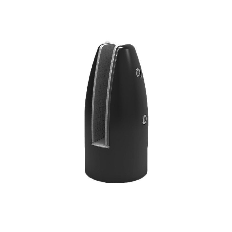 PINZA BARANDILLA REDONDA MC 209 D NEGRA ALTURA 130MM VIDRIO 12 16MM MP