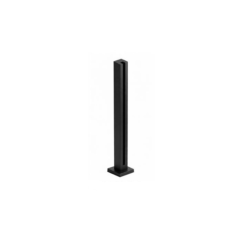 POSTE CUADRADO INICIO FINAL H801 NEGRO VIDRIO 8 12MM FO