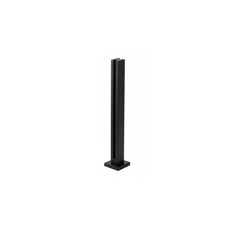 Poste intermedio H802 negro para vidrio