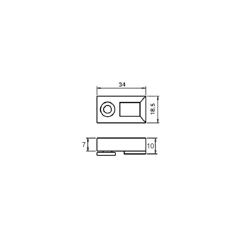 CERRADERO SIMPLE CE 504 2205 TERCER PUNTO NYLON GN - detalle 2