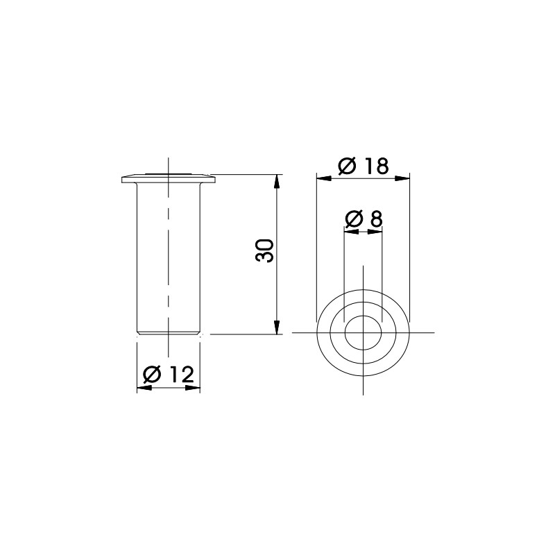 CERRADERO ANTIPOLVO 4234 CON MUELLE PARA PUERTAS 8MM MS - detalle 2
