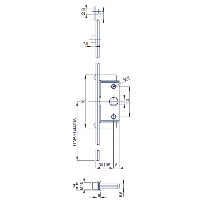 CREMONA MULTIPUNTO L1600 E35 MALLORQUINA FAST OUT INOX A6165.3 MS - detalle 2