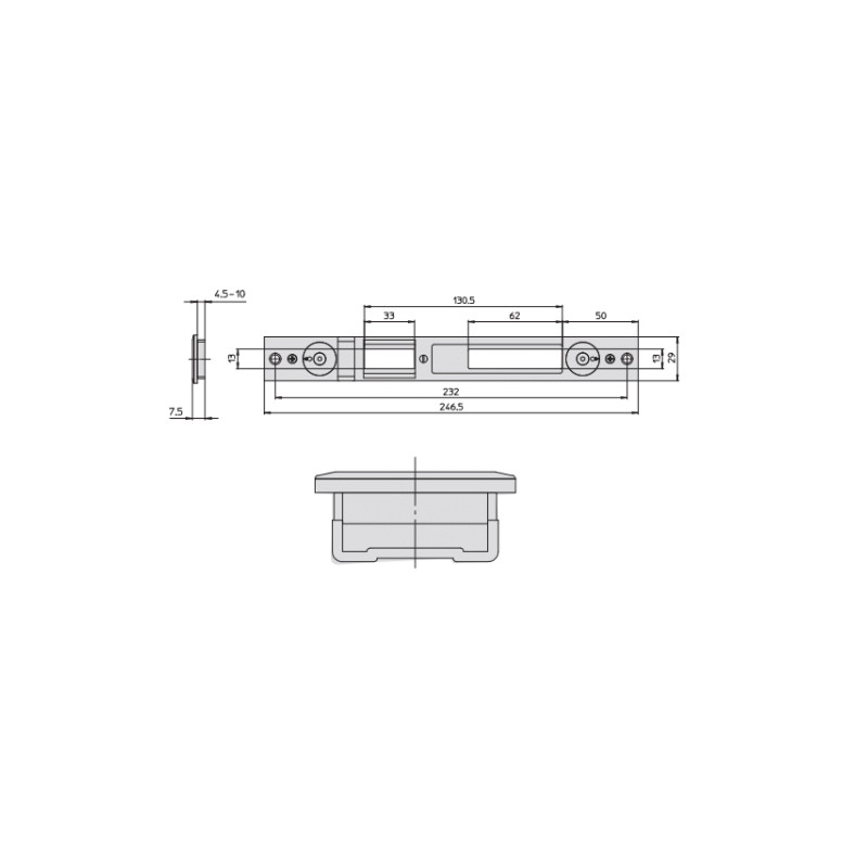 CERRADERO CENTRAL COPLANAR MULTITOP 06463.84.0 CS - detalle 2