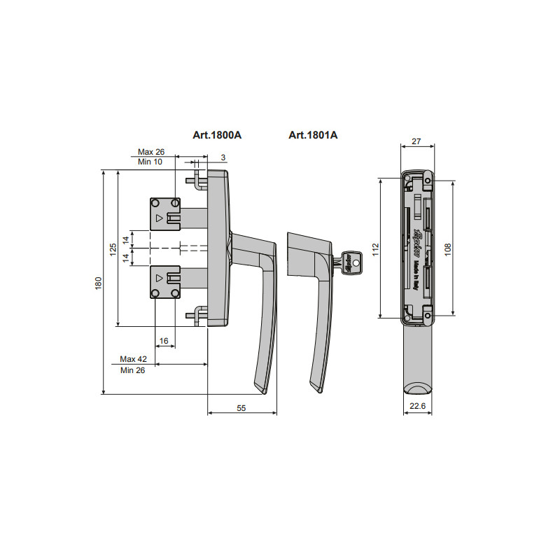 CREMONA AP. EXT. CON LLAVE GAIA 1801A 58 BLANCA FP - detalle 2