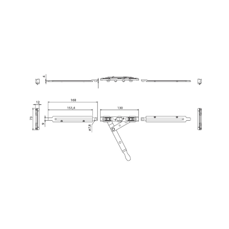 PASADOR BIDIRECCIONAL 9212 2 HOJA OSCILO METALICO MR - detalle 2