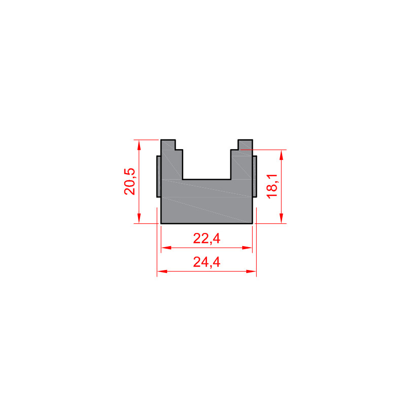 CALCE 3602518 MULTIPUNTO APOYO CREMONA PG EXTRUAL 75 GANCHO 2MM - detalle 2