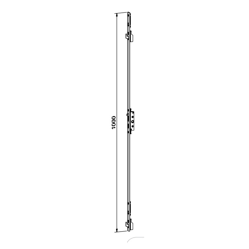 CREMONA MULTIPUNTO MAC10 1000MM 2 PUNTOS INOX AP - detalle 2