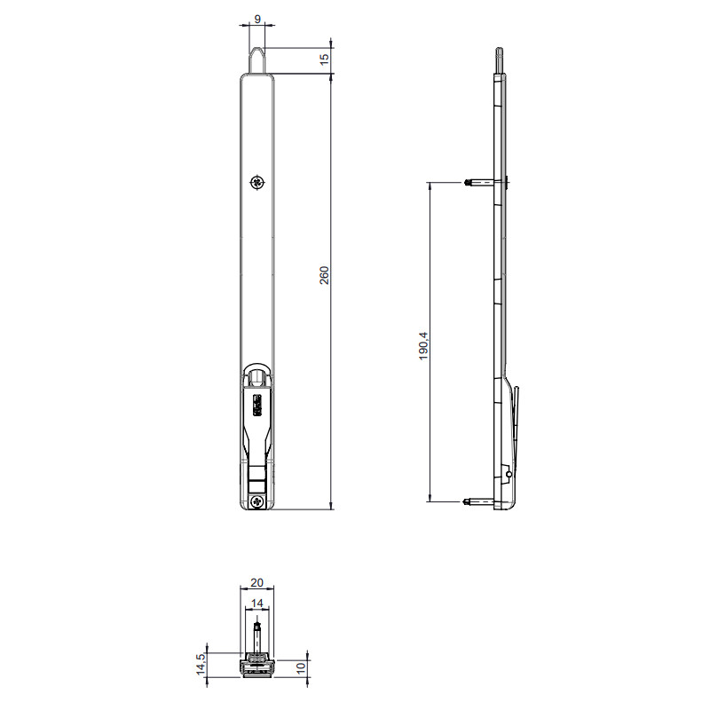PASADOR SUPERIOR 1503A 2 HOJA OSCILO GALICUBE MAGICUBE FP - detalle 2