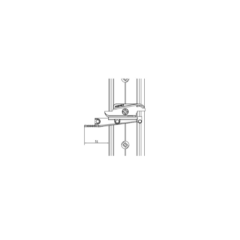 Mando palanca M992 negro izquierda MRD M70 - detalle 2