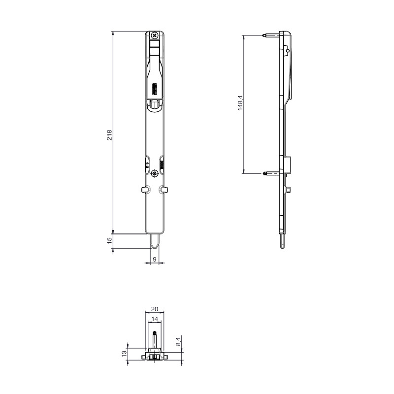 PASADOR INFERIOR 1503B 2 HOJA OSCILO GALICUBE MAGICUBE FP - detalle 2