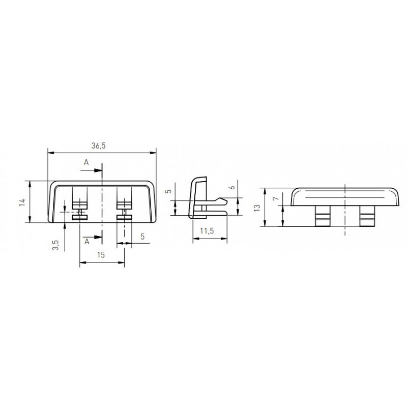 TAPON DESAG E RECTO 301.9005.01.00 NEGRO - detalle 2