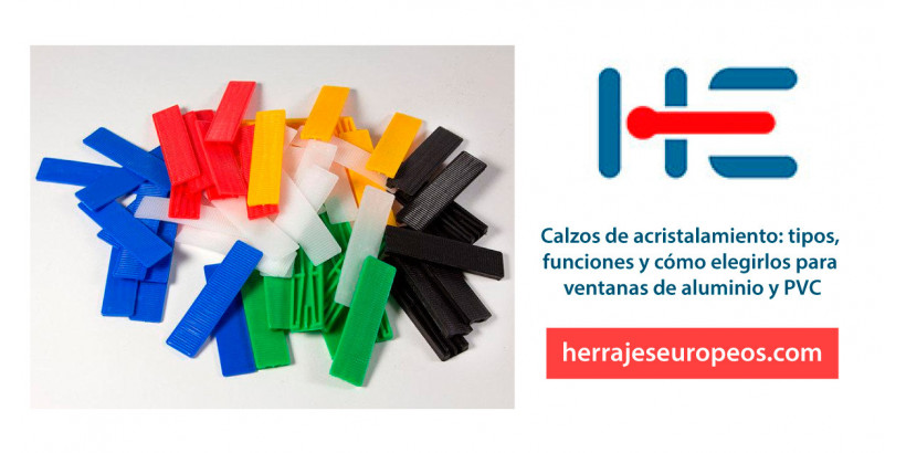 Calzos de acristalamiento: tipos, funciones y cómo elegirlos para ventanas de aluminio y PVC